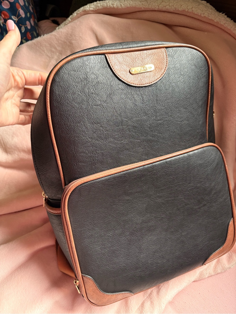 Black and Brown genuine leather